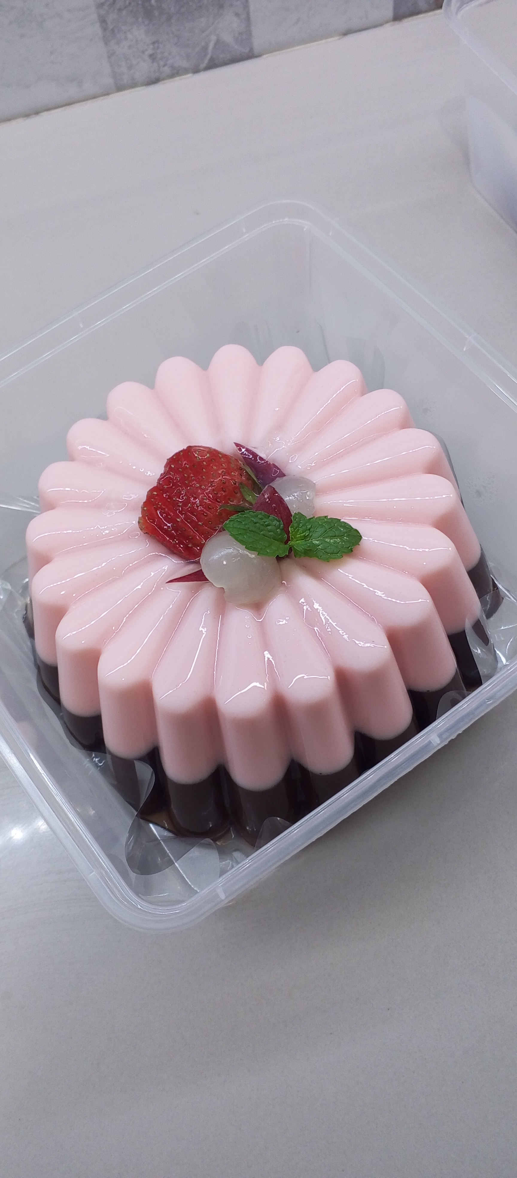 Choco-Strawberry Pudding